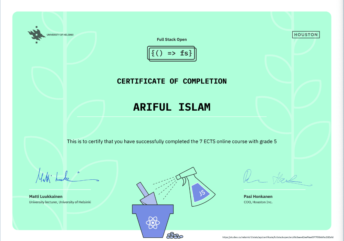 certificate