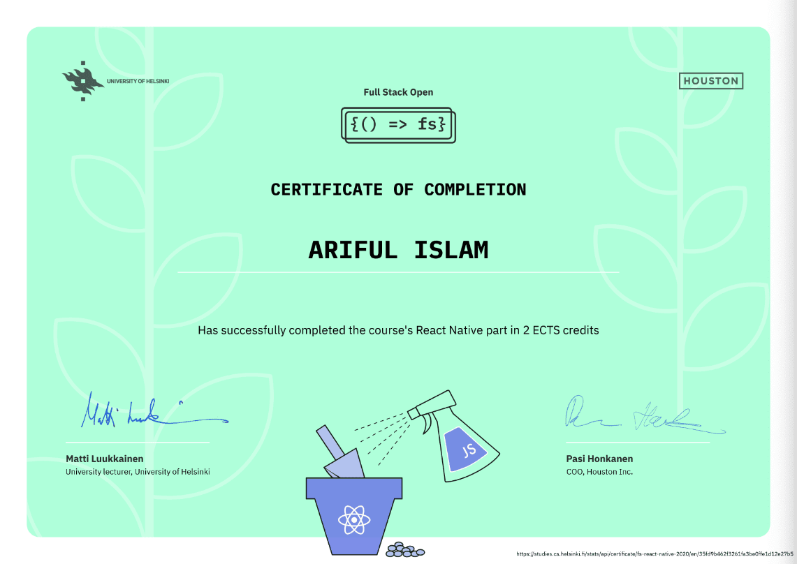 certificate