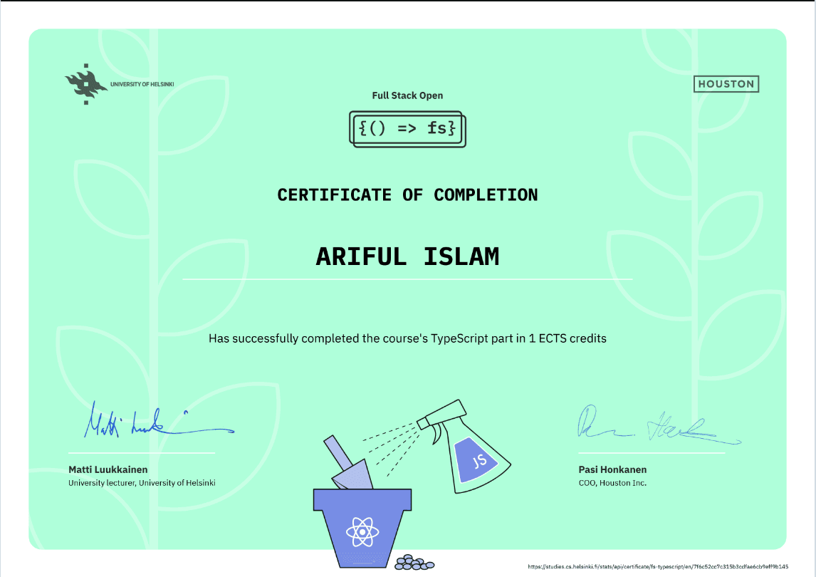 certificate